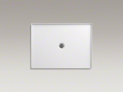 Ballast White Resin Concrete 48" x 36" Shower Base with Center Drain