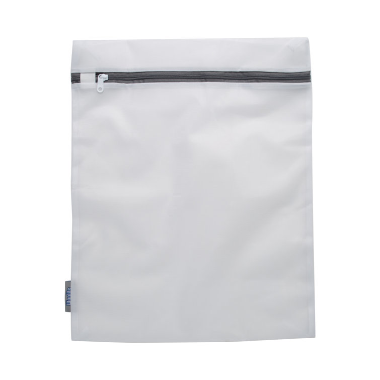 Large White Mesh Laundry Wash Bags with Zipper Closure