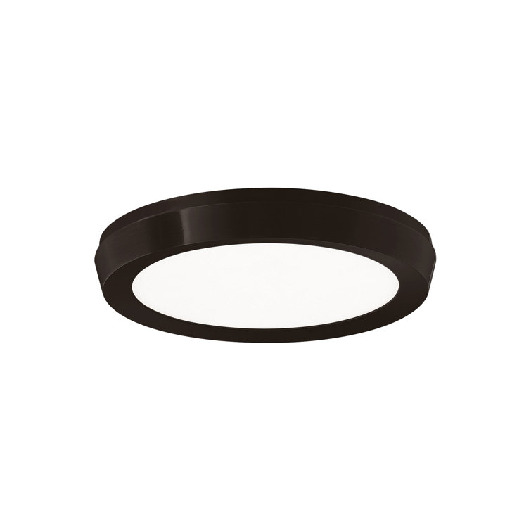 Sleek Argo Black Aluminum LED Flush Mount for Indoor/Outdoor