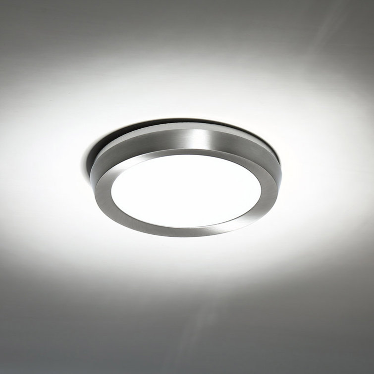 Argo Brushed Nickel Glass LED Flush Mount Light