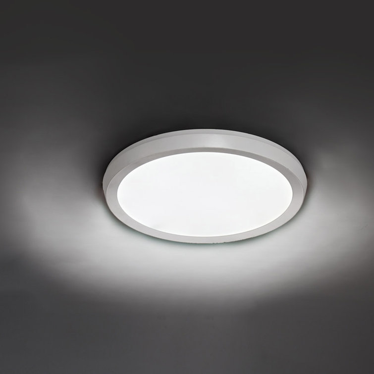 White Aluminum 7.5" Dimmable LED Flush Mount