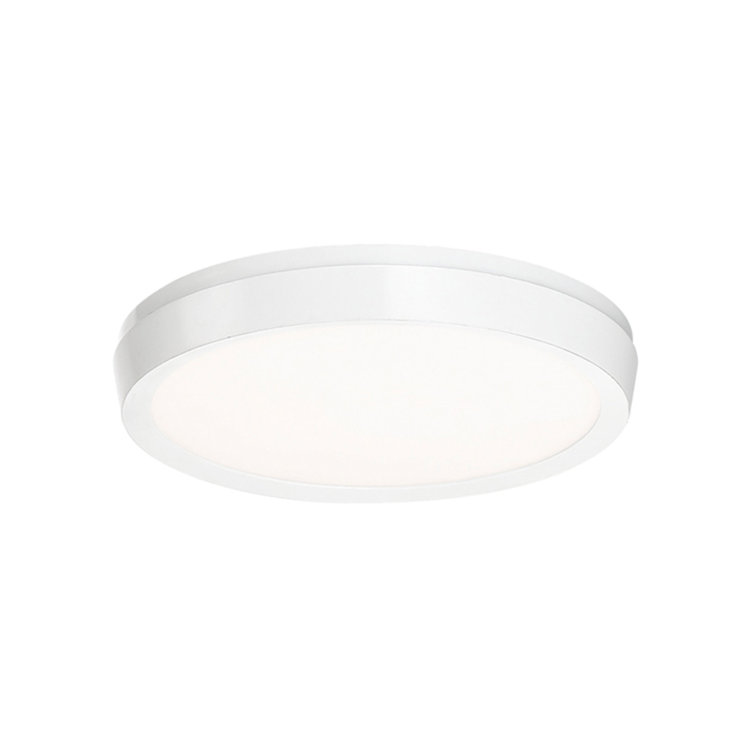White Aluminum 7.5" Dimmable LED Flush Mount