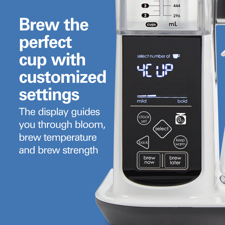 White 8-Cup Automatic and Manual Pour-Over Coffee Maker