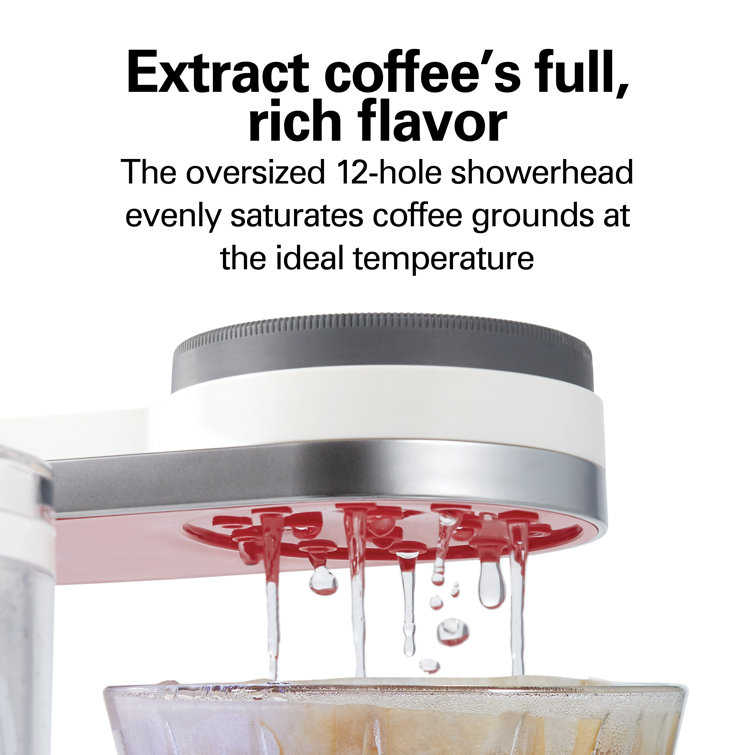 White 8-Cup Automatic and Manual Pour-Over Coffee Maker
