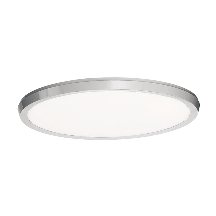 Argo Sleek Edge-Lit Brushed Nickel LED Flush Mount
