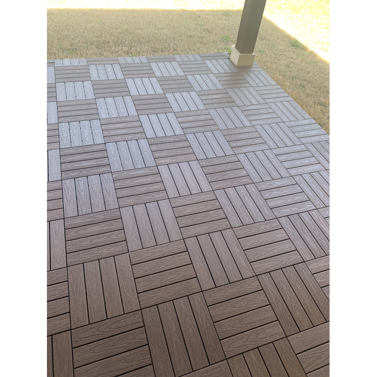 Brazilian Ipe Composite 12" x 12" Interlocking Deck Tile