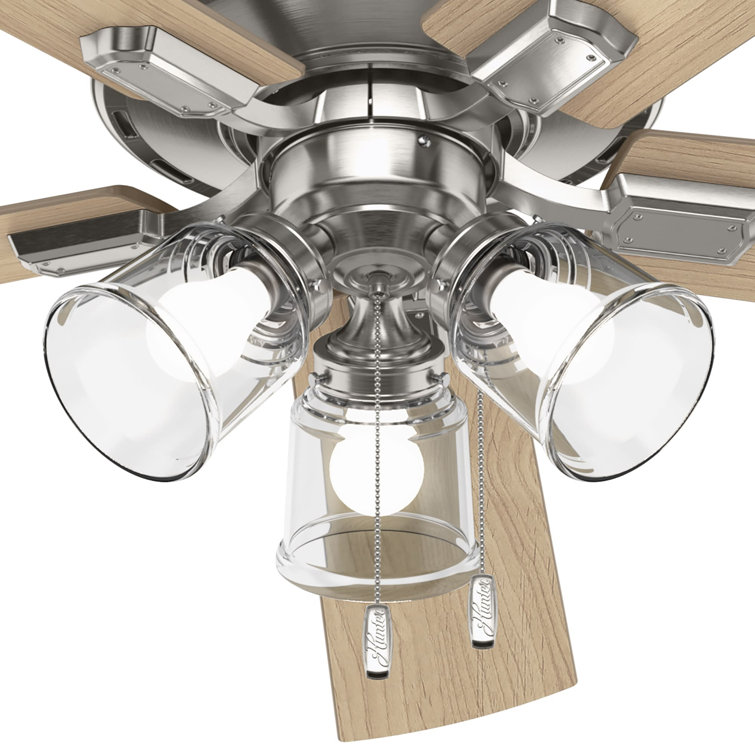 Crestfield 60" Brushed Nickel Ceiling Fan with LED Light and Reversible Blades