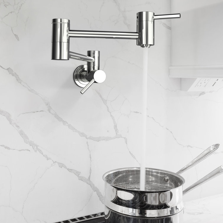 Pioneer Motegi 15" Polished Chrome Wallmount Pot Filler