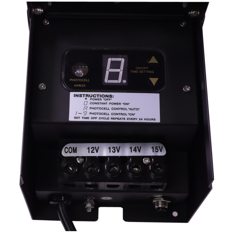 300W Black Metal Low Voltage Landscape Light Transformer