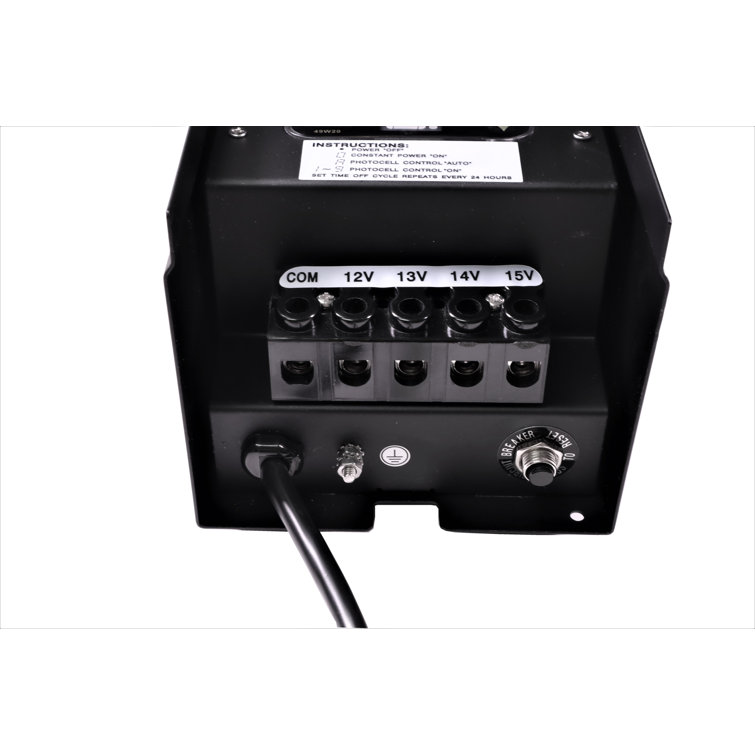 300W Black Metal Low Voltage Landscape Light Transformer