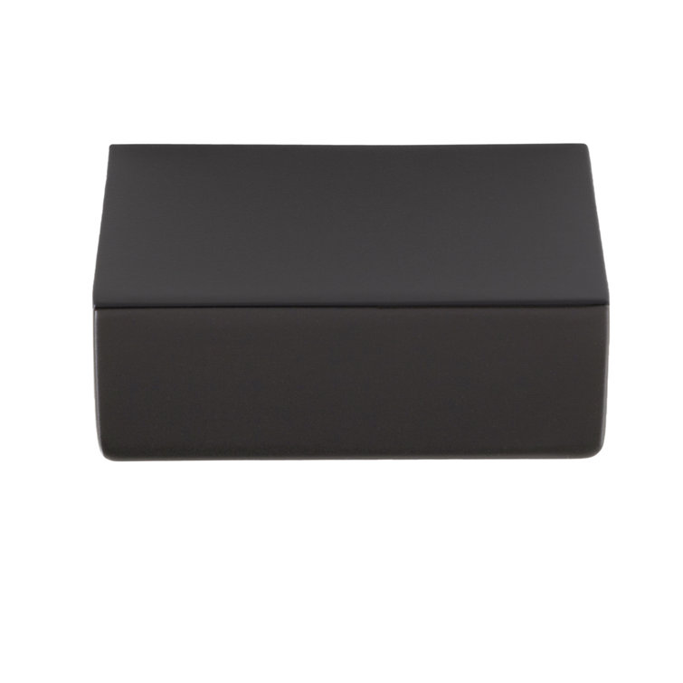 Martin Matte Black Rectangular Finger Pull with Mounting Hardware