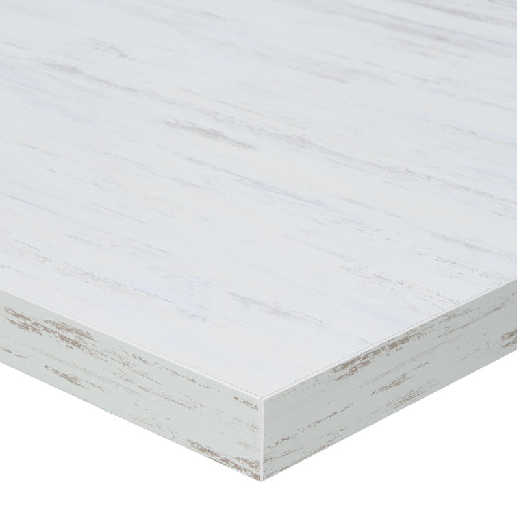 Antique Wash Rectangular Melamine Table Top with Square Edge