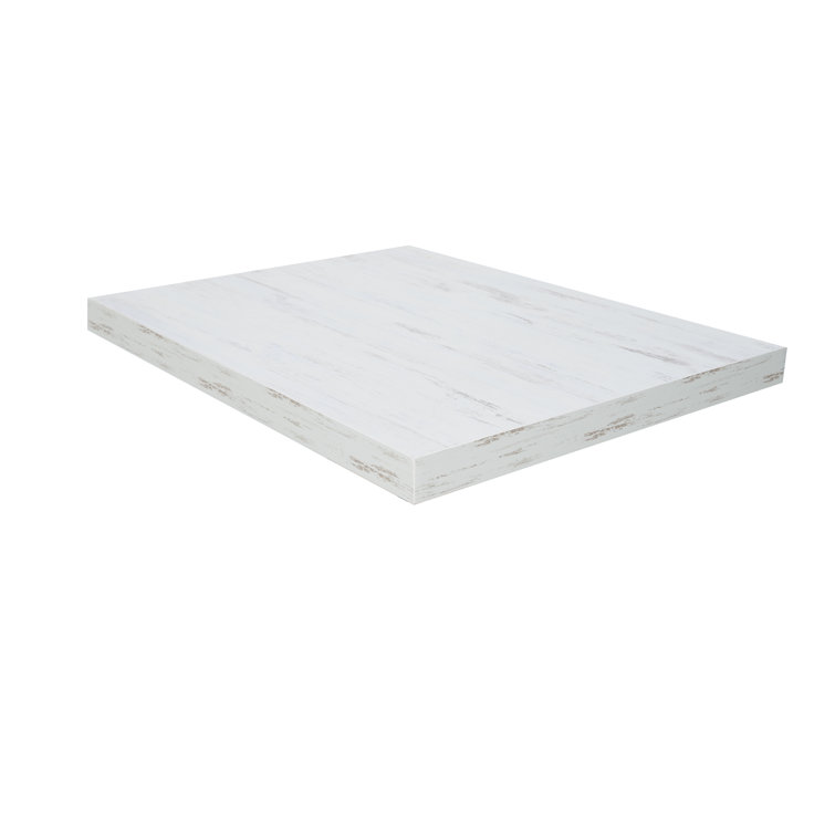 Antique Wash Rectangular Melamine Table Top with Square Edge