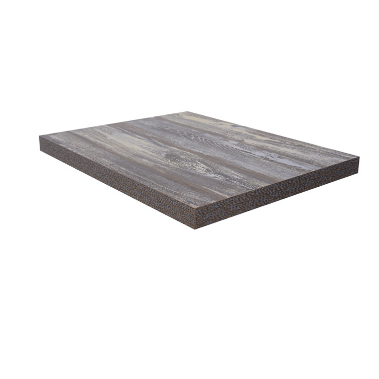 Farm House Rectangular Melamine Table Top with Square Edge