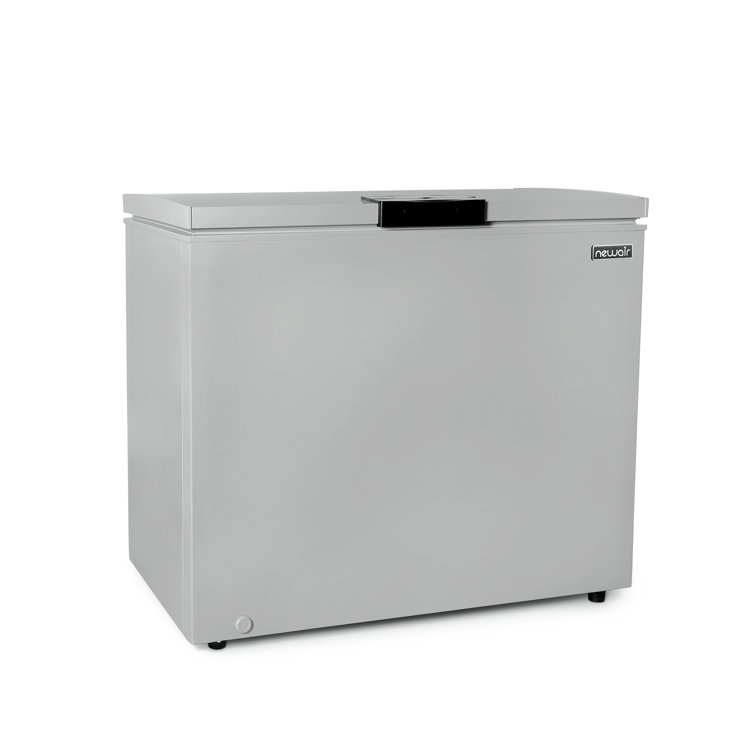 Cool Gray Compact Chest Freezer with Digital Controls