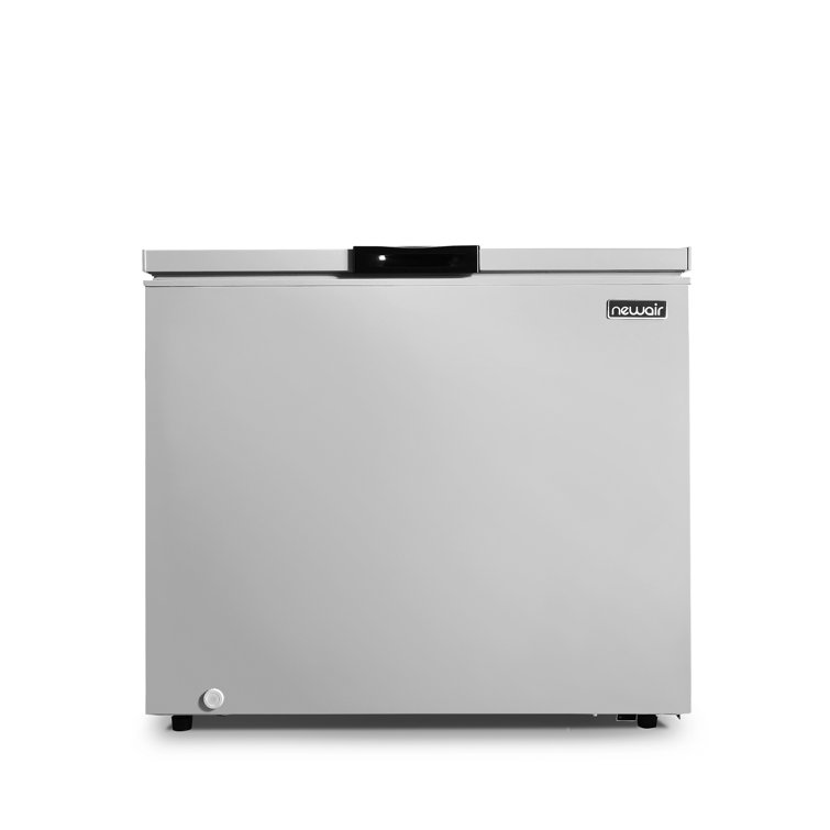 Cool Gray Compact Chest Freezer with Digital Controls