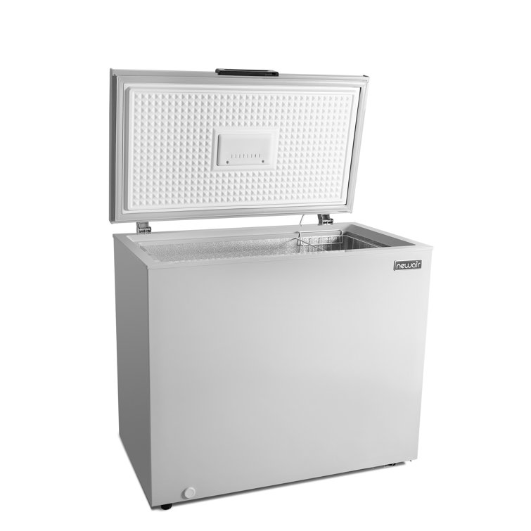 Cool Gray Compact Chest Freezer with Digital Controls