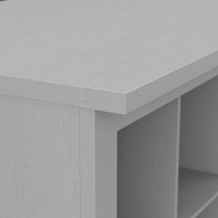 Cape Cod Gray Engineered Wood Entryway Shoe Storage Bench