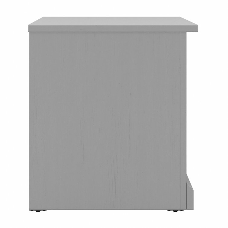 Cape Cod Gray Engineered Wood Entryway Shoe Storage Bench