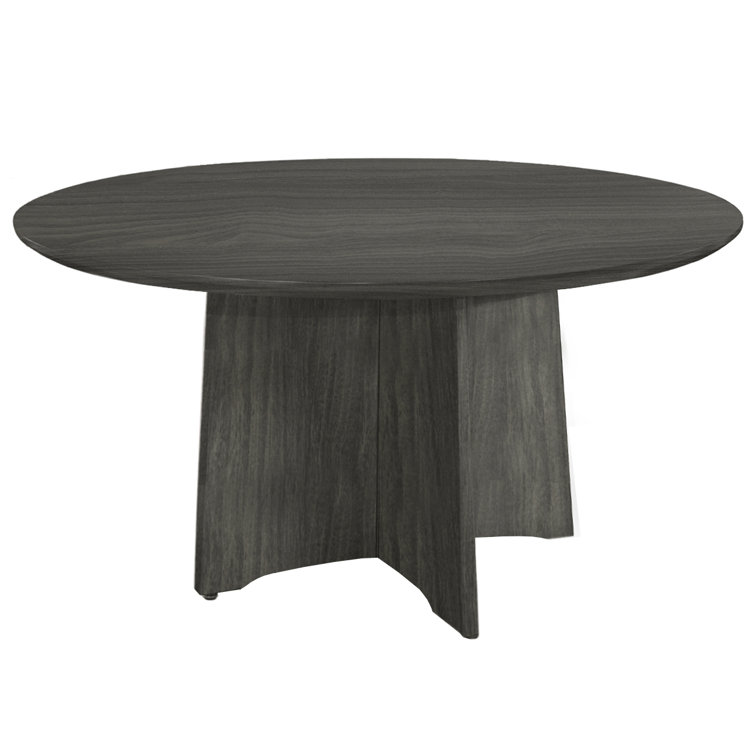 Gray Steel 48" Round Laminate Conference Table