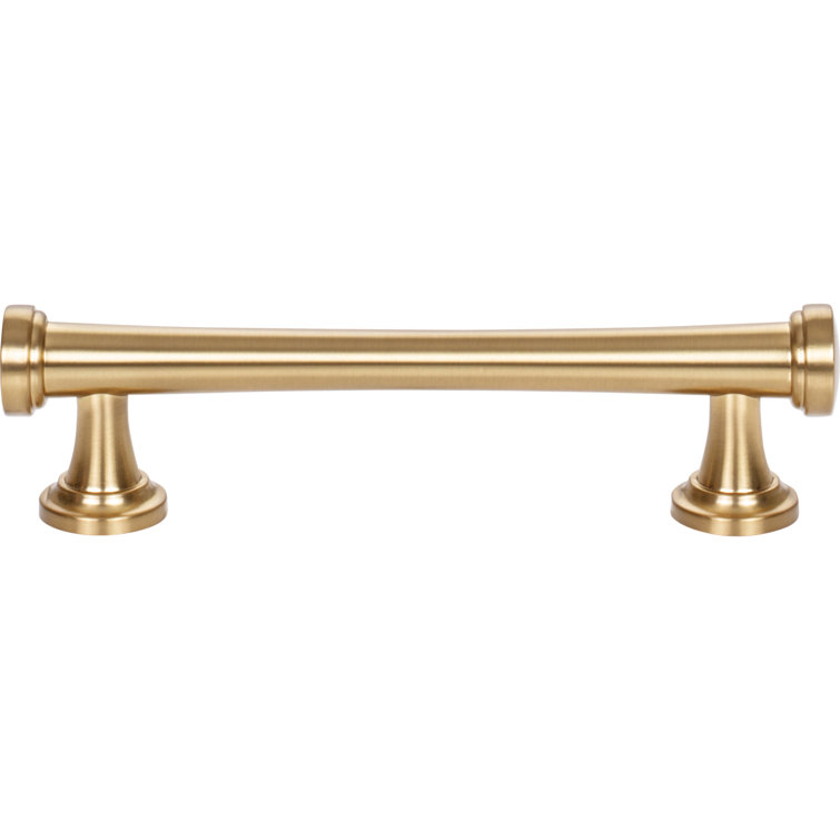 Warm Brass Matte Modern Bar Handle with Mounting Hardware