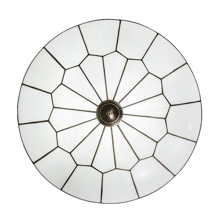 Vincent 30" Brown Glass Rustic Flush Mount