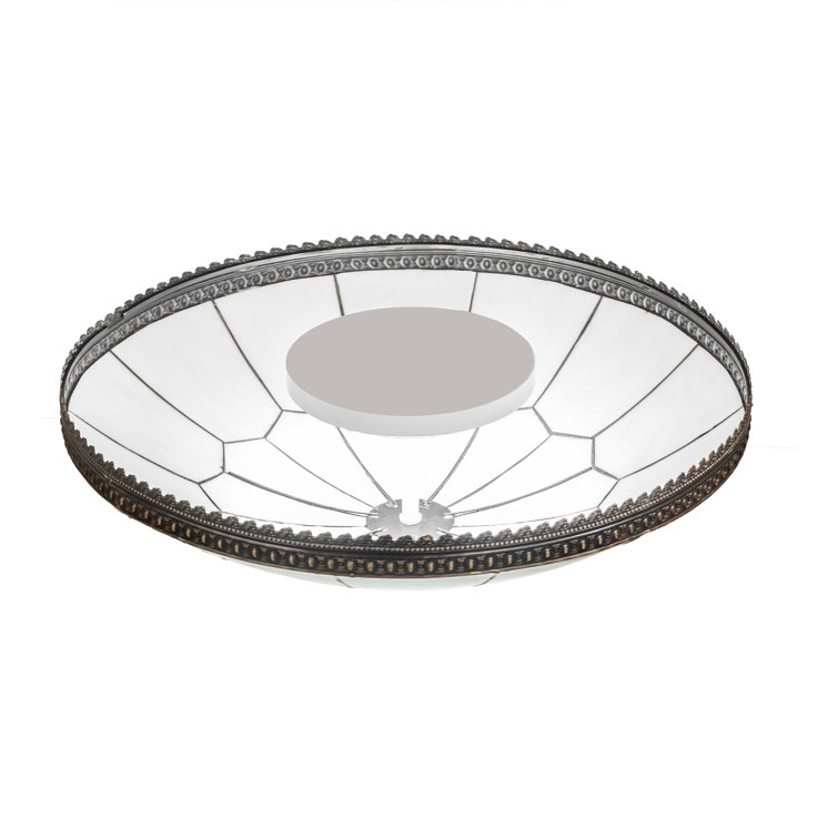 Vincent 30" Brown Glass Rustic Flush Mount