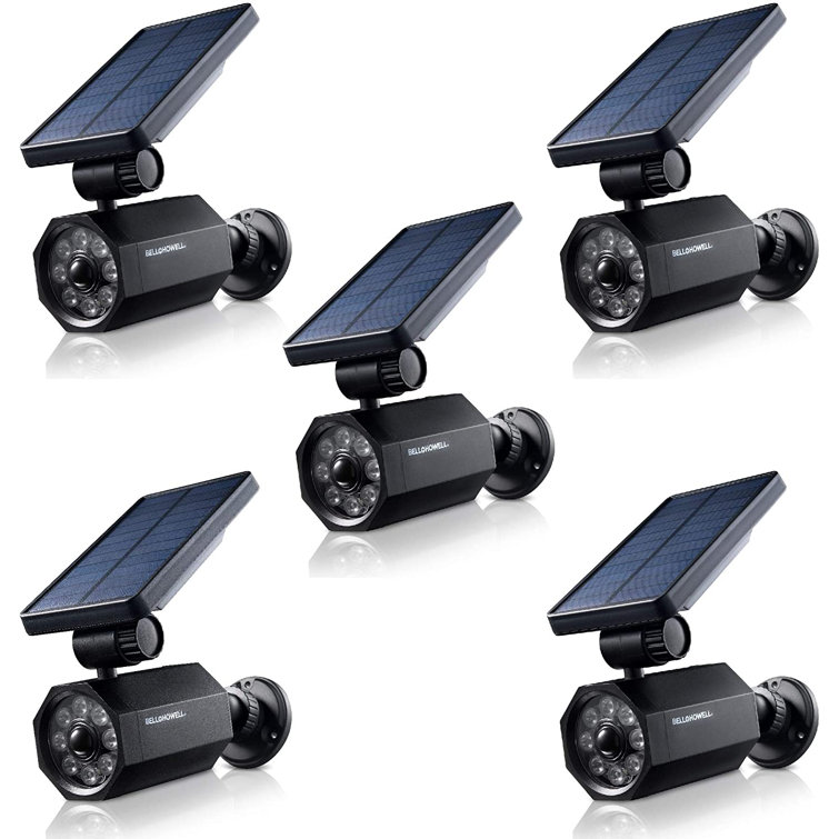 Black Low Voltage Solar Powered Integrated LED Spotlight (Set of 5)