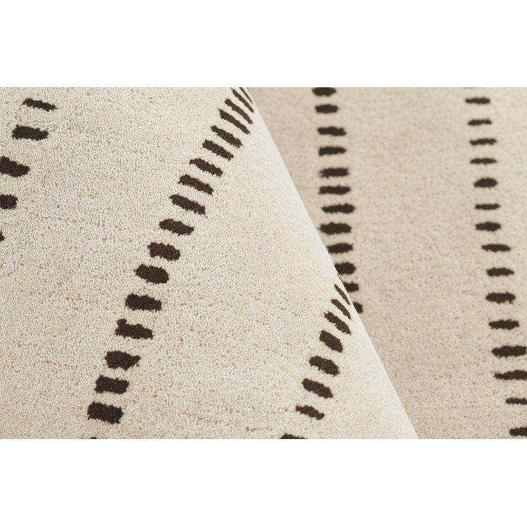 Elysian Ivory Hand-Tufted Wool Rug - 3'6" x 5'6"