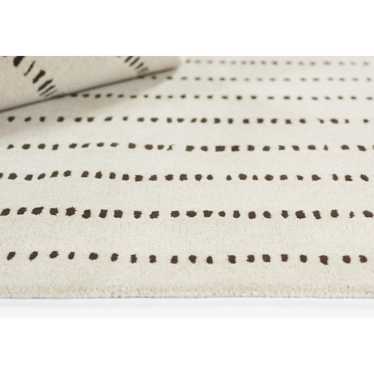 Elysian Ivory Hand-Tufted Wool Rug - 3'6" x 5'6"