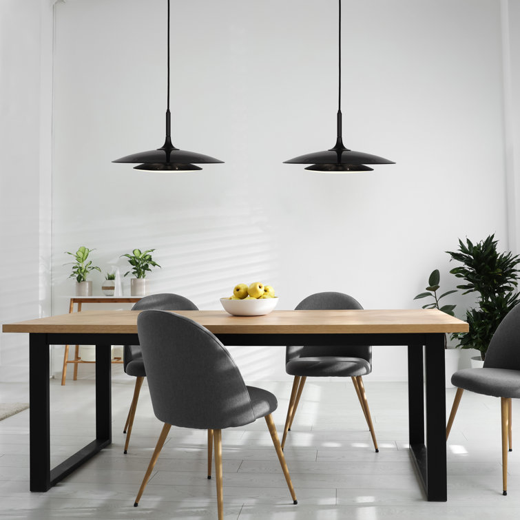 Polished Nickel and Gold Glass 3-Light Pendant