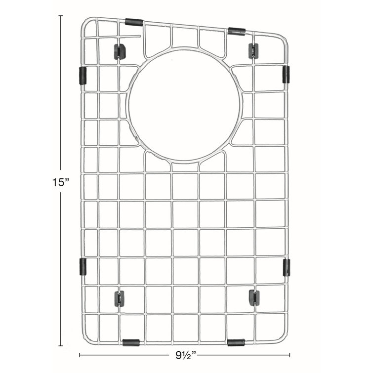 Stainless Steel Sink Bottom Grid with Protective Bumpers