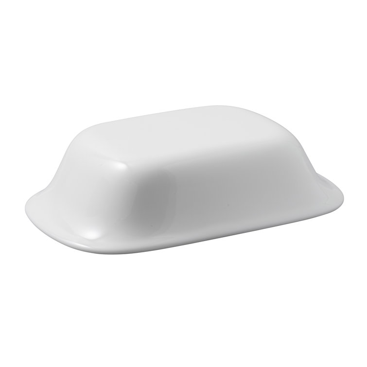 Elegant For Me White Premium Porcelain Covered Butter Dish