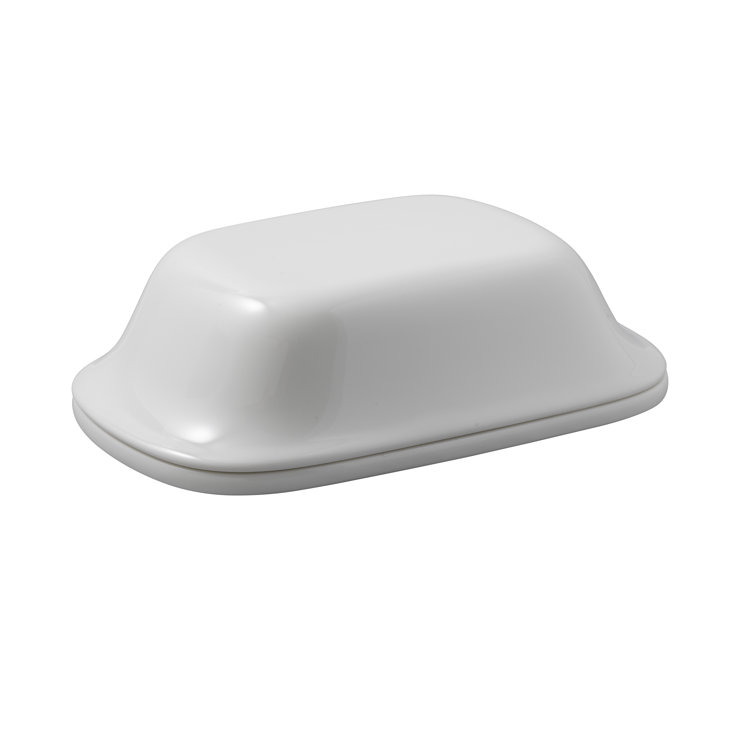 Elegant For Me White Premium Porcelain Covered Butter Dish