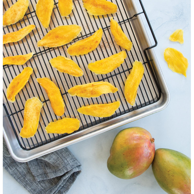Extra Large Silver Aluminum Non-stick Cookie Sheet with Rack