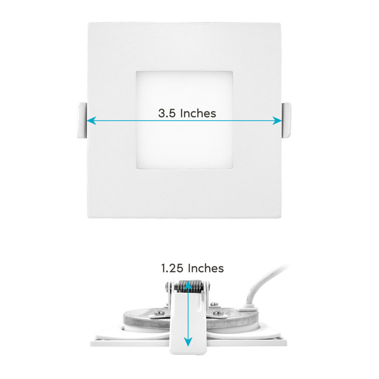 Luxrite 3" Ultra Thin 5-Color Selectable LED Recessed Light Kit