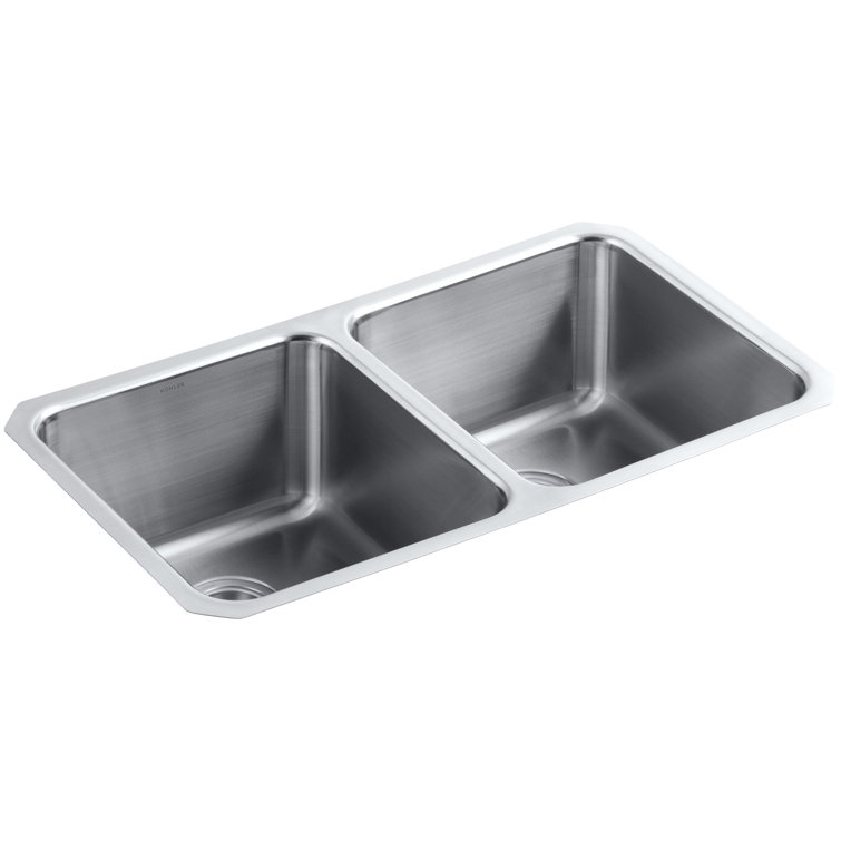 31.5" Stainless Steel Double Bowl Undermount Kitchen Sink