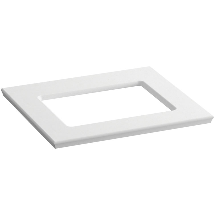 White Expressions Solid Surface 25" Single Vanity Top
