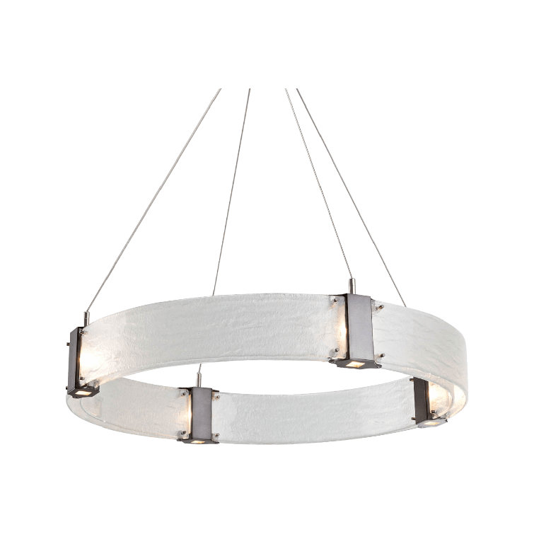 Flat Bronze Plug-in Crystal LED Chandelier