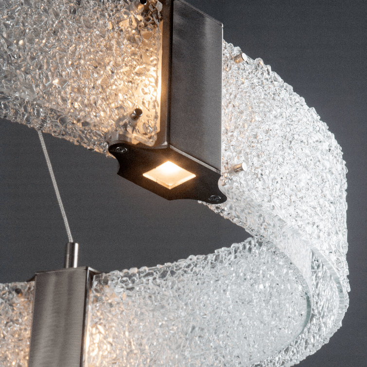 Modern Parallel Black Crystal 48" LED Chandelier
