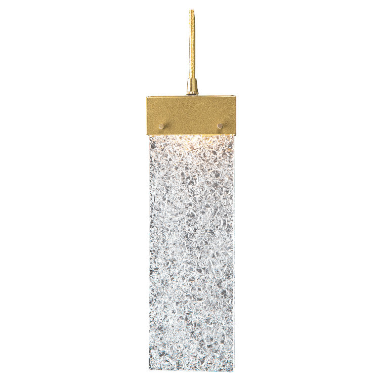 Gilded Brass and Glass Mini LED Pendant Light