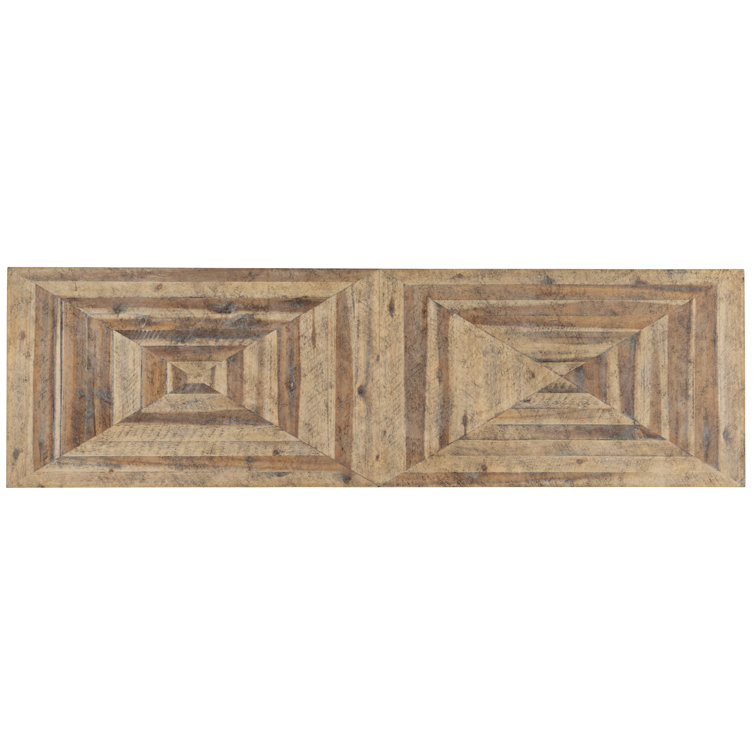 Saint Armand Transitional 60'' Light Brown Media Console with Antique Bronze Trim