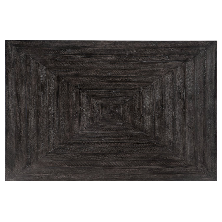 Black and Silver Rectangular Wood Metal Coffee Table