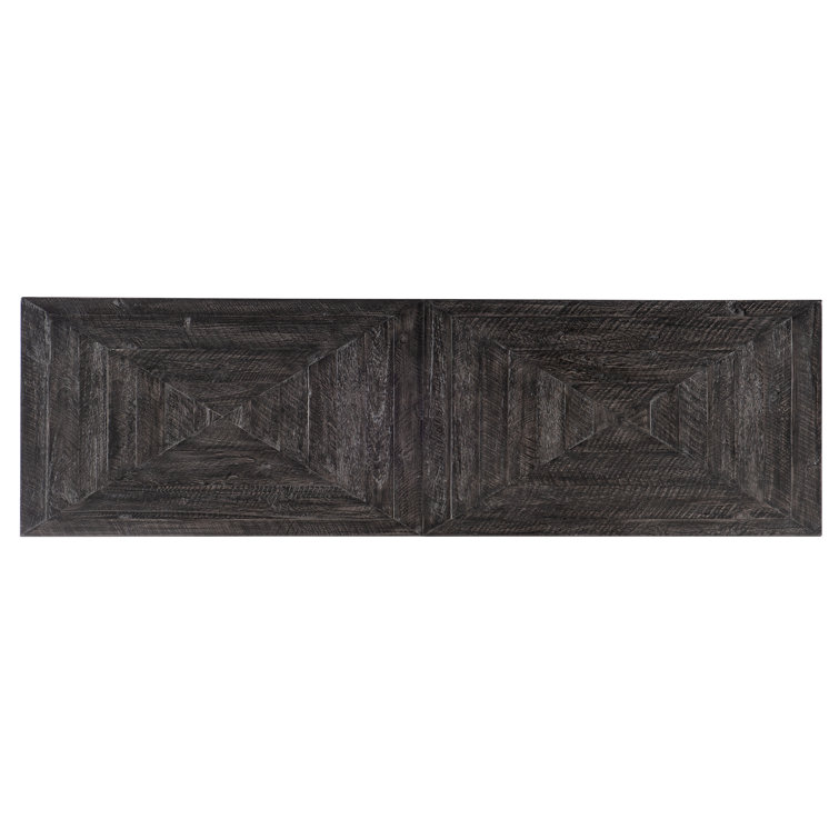 Transitional 60'' Black and Silver Media Console with Cabinet