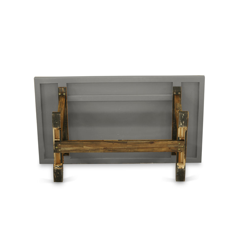 Cement Finish & Distressed Jacobean 5-Piece Dining Set