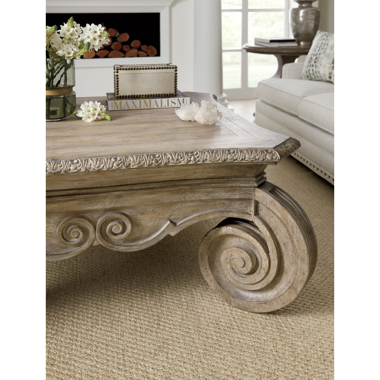 Castella Traditional Brown Square Wood Coffee Table with Storage
