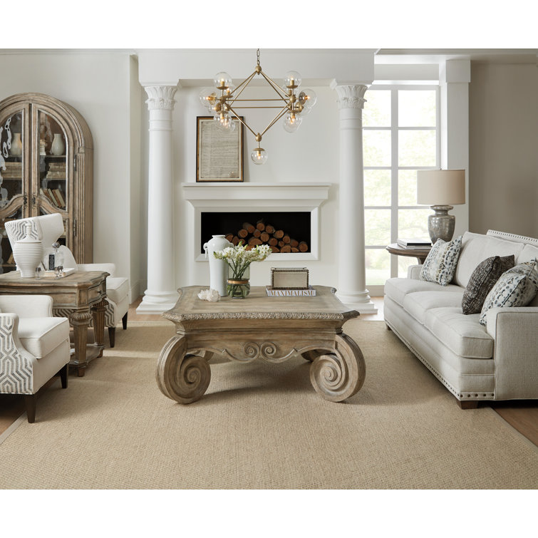 Castella Traditional Brown Square Wood Coffee Table with Storage