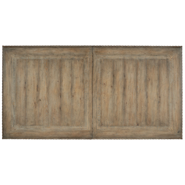 Castella Brown Wood Extendable Rectangular Dining Table