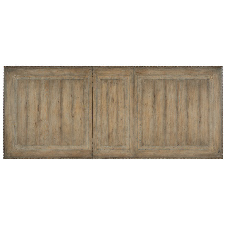 Castella Brown Wood Extendable Rectangular Dining Table