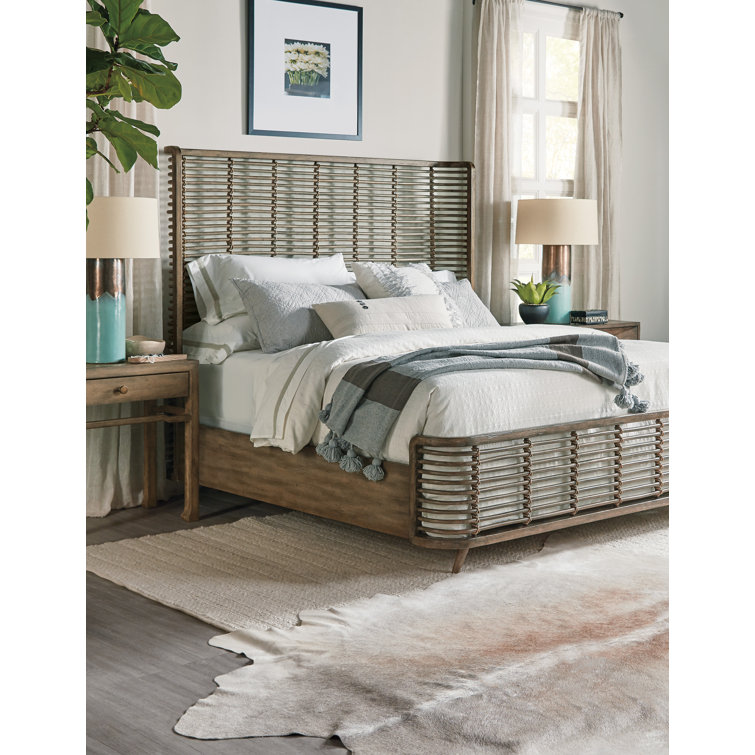Anders Coastal Cool Light Natural Wood Nightstand with USB Port